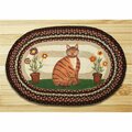 Capitol Earth Rugs Folk Art Cat Oval Patch 65-344FAC